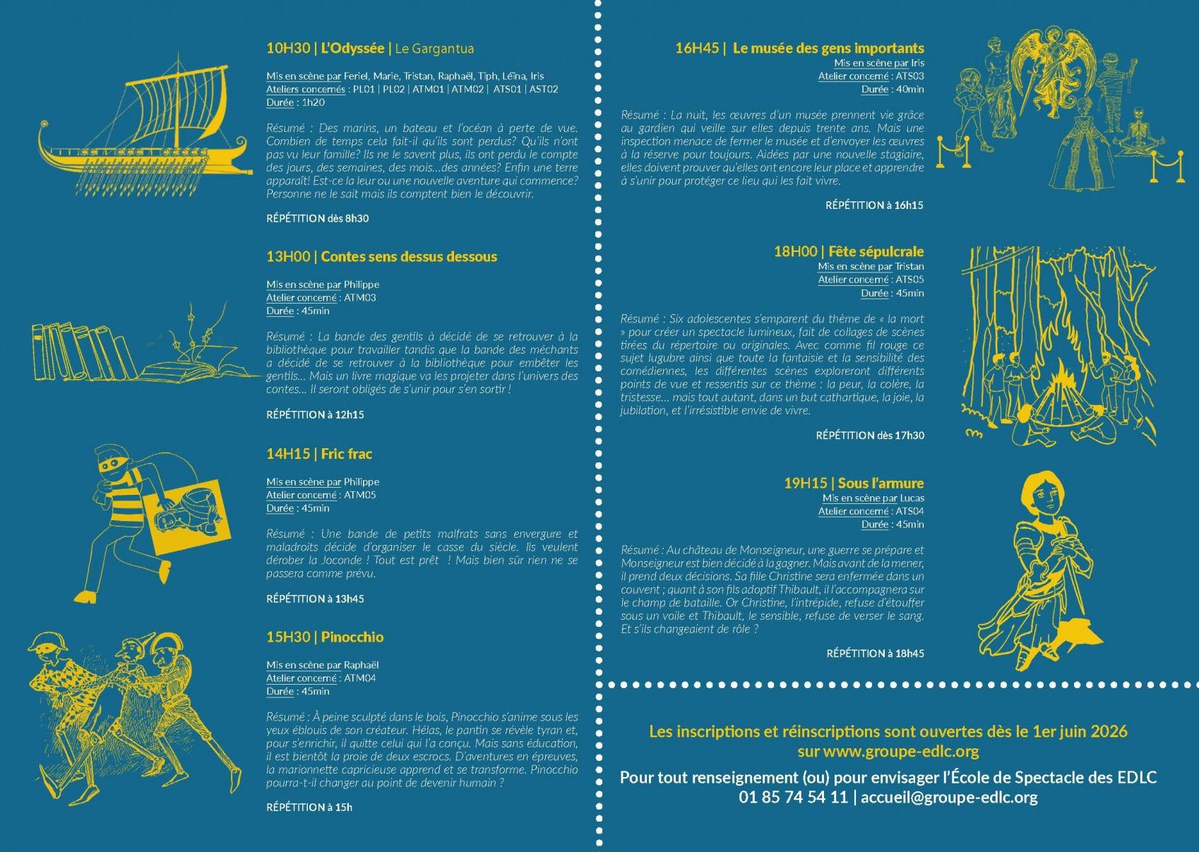 programme Etoiles de la Comédie 2026